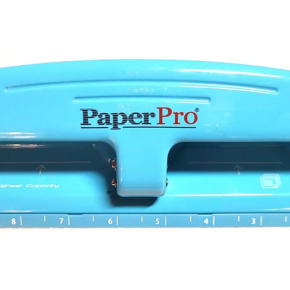 PaperPro 3 Hole Punch Blue 12 Sheets Capacity